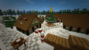 Скачать Santa's Christmas Village для Minecraft 1.12.2