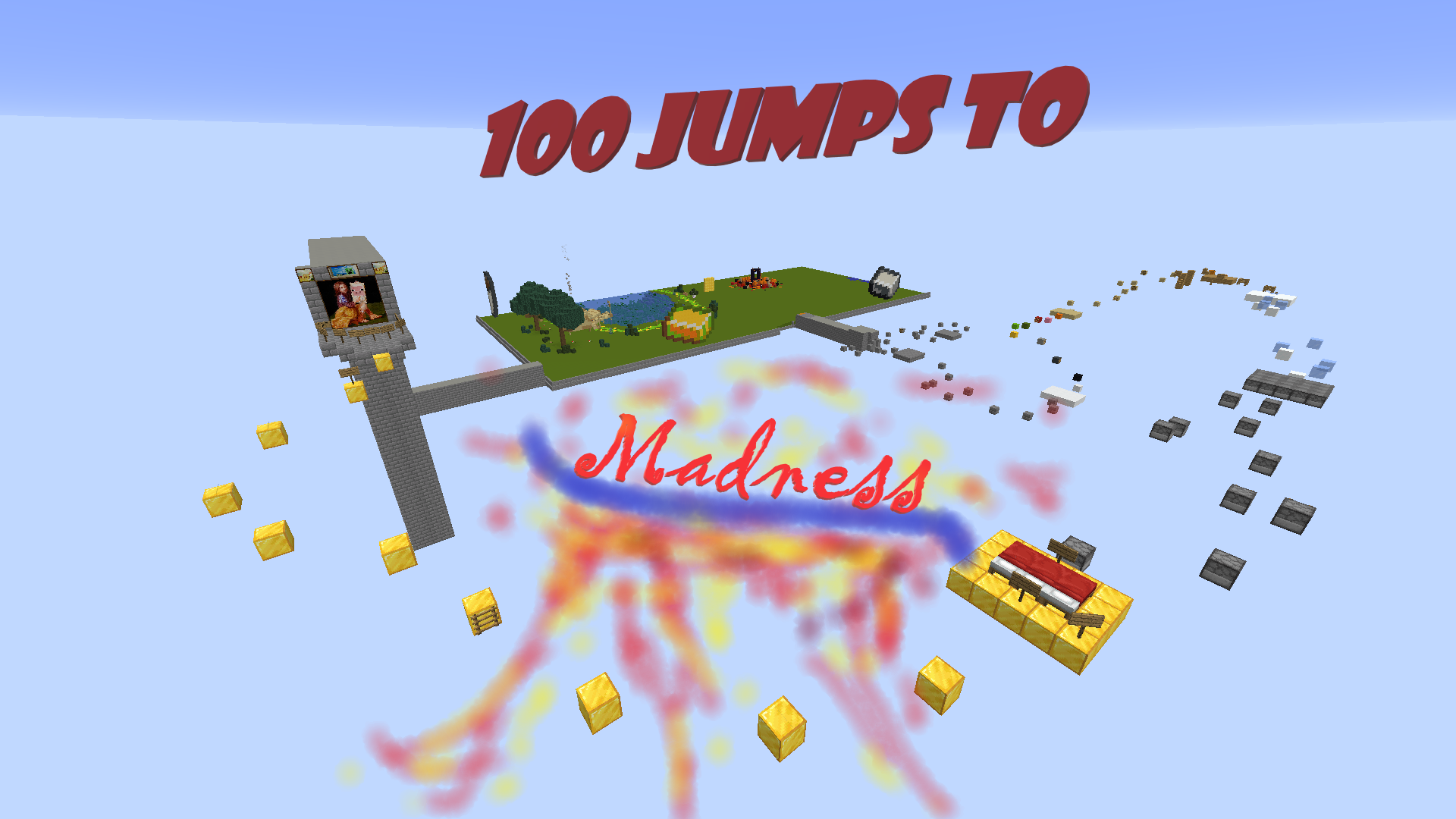 Скачать 100 Jumps to Madness для Minecraft 1.15.2
