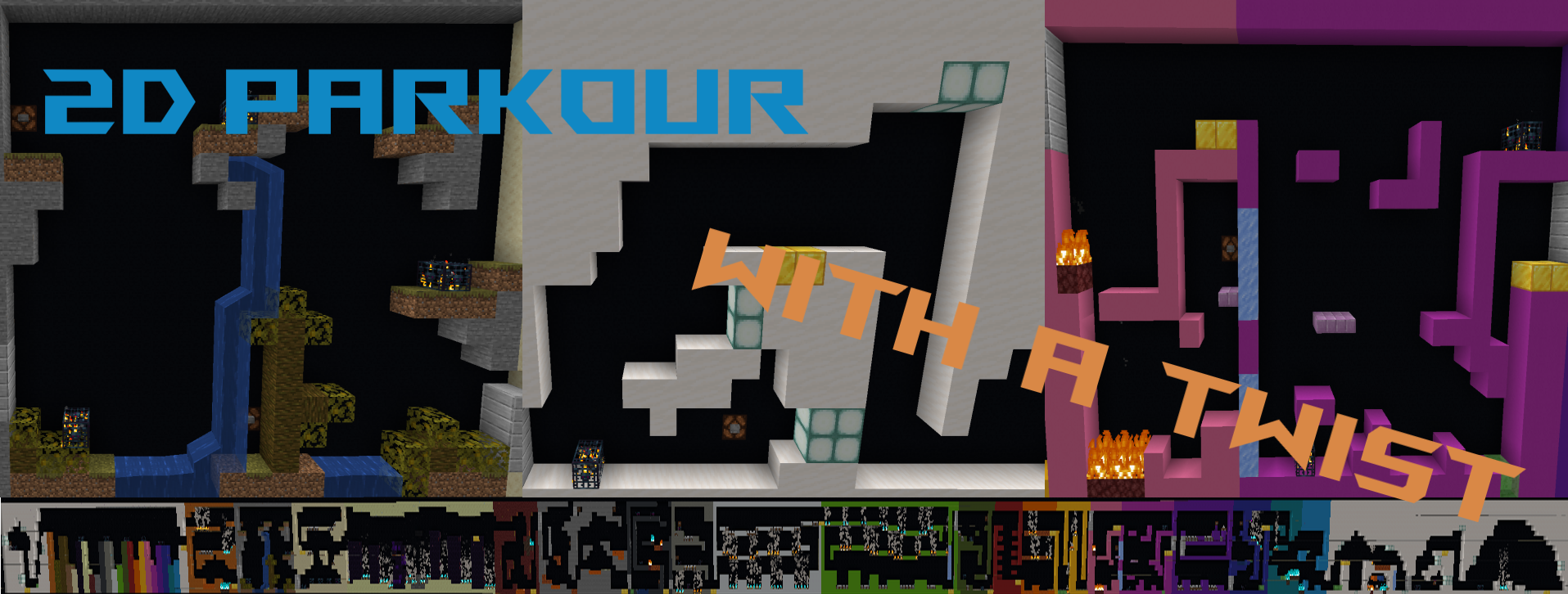 Скачать «2D Parkour With a Twist» (12 mb) карта для Minecraft