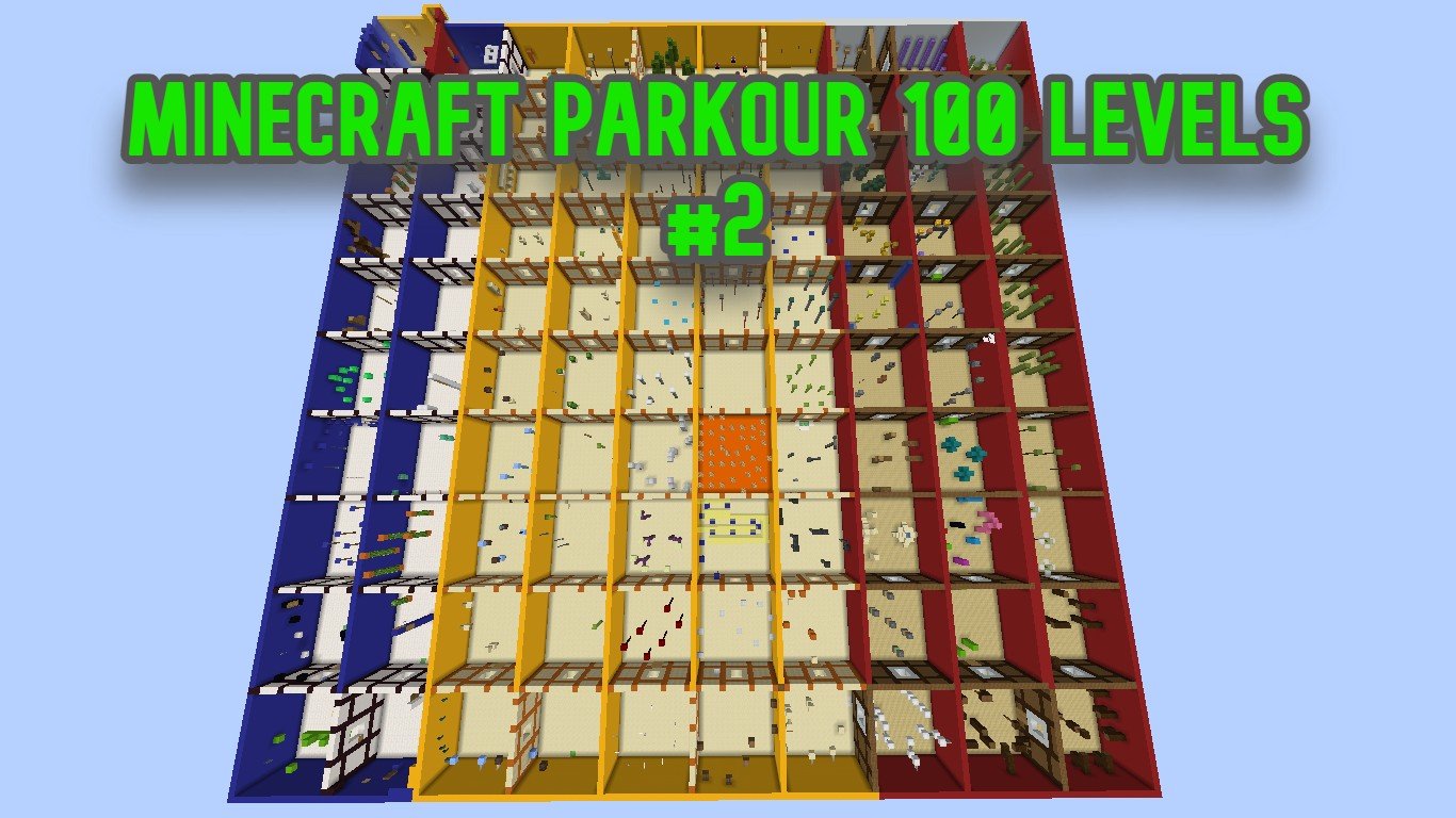 Скачать Minecraft Parkour: 100 Levels 2! для Minecraft 1.17.1