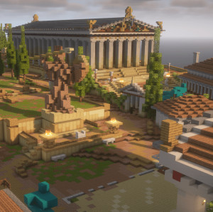 Скачать Acropolis of Athens | World Wonders Series | Greek City для Minecraft 1.21.4
